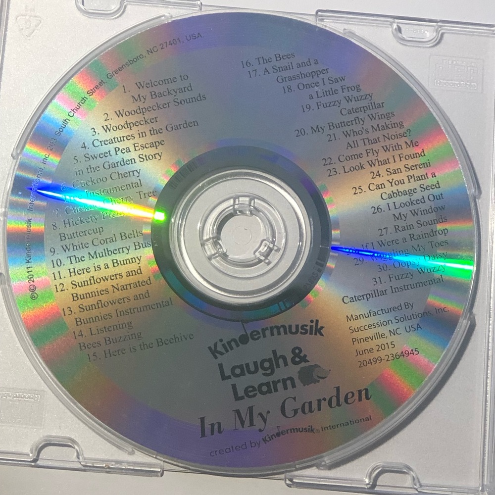 Kindermusik music CD. In my garden